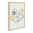 thumbnail image 2 of Kate and Laurel Sylvie Still Here Framed Canvas Wall Art by Shatha Al Dafai, 23x33 Natural, Whimsical Line Drawing Abstract Art Print for Wall, 2 of 8