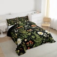 thumbnail image 3 of Manfei Jungle Leaf Botanical Full Size Comforter Sets for Teens, Rustic Groovy Floral Bedding Comforter Set, Kawaii Butterfly Reversible Bedding Sets, Super Cozy Room Decor, 3-Piece, 3 of 8