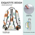 thumbnail image 5 of Pioneer Flower Floral Print Pattern Backpack for School, Cute School Bag with Adjustable Shoulder Straps and Padded Back, 15.3"x11"x7.1", 5 of 5