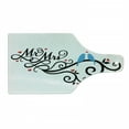 thumbnail image 1 of Wedding Cutting Board, Mr. and Mrs. Swirled Branches Hearts Love Birds Happiness Simplistic Design, Tempered Glass Cutting and Serving Board, Wine Bottle Shape, Red Blue Black, by Ambesonne, 1 of 1
