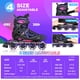 thumbnail image 5 of Patines en línea 2PM SPORTS Vinal para mujer con ruedas iluminadas, 5 of 6