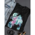 thumbnail image 3 of Watercolor Bright Iris T-Shirt Women -Image by Shutterstock, Female x-Large, 3 of 4