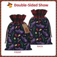 thumbnail image 2 of Rocae Colorful Vintage Cactuses Print Christmas Drawstring Linen Gift Bag with Drawstrings Treat Bag Goody Present Bags for Christmas Party Favor, 2 of 8