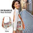 thumbnail image 3 of Sac Bandoulière Réglable Compact Léger en Nylon Motif Floral Vintage Paisley Boho pour Femmes Voyage Travail Randonnée Activités Extérieures, 3 of 5
