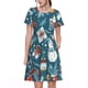 thumbnail image 1 of Balery Christmas Snowman Gift Vestidos sueltos de manga corta para mujer, vestidos de verano 2025, vestidos casuales de corte A con vuelo., 1 of 6