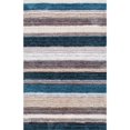 thumbnail image 1 of Strick & Bolton  Lawrie Handmade Striped Plush Shag Rug, 1 of 5