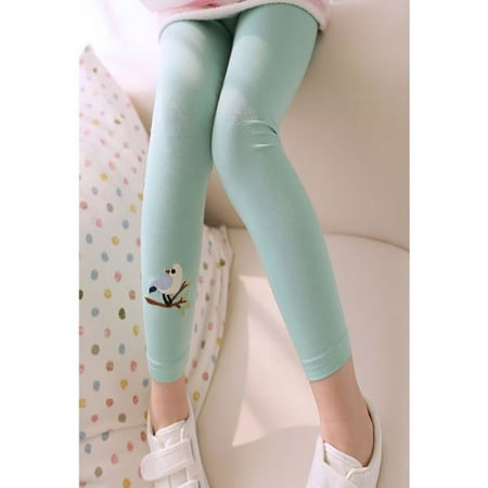 

Zupora Toddler Baby Girls Embroidered Bird Pattern Leggings Long Bottom Slim Pants