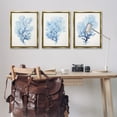 thumbnail image 3 of Stupell Industries Indigo Coral Watercolors Nautical & Beach Painting Gold Floater Framed Canvas Art Print Wall Art, 21 x 31, Set of 3, 3 of 10