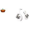 thumbnail image 1 of Plato De Dulces De Vidrio Con Forma De Calabaza Con Tapa Y Figuras De Cisne Para Decorar La Sala De Estar, Tarro De Galletas, Centro De Mesa Naranja, Estantería De Libros, Regalo De, 1 of 8