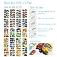 thumbnail image 3 of Wrapables Waterproof Temporary Tattoos for Children, 20 Sheets, Vehicles, 3 of 5