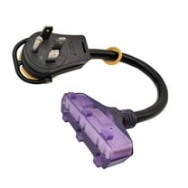 Parkworld 61148 RV Splitter Adapter Cord 14-50P to 14-50R 50A 125V/250V & (3)5-15R Household Tri Outlet 15A 125V 1.5 Feet