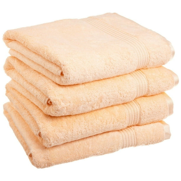 Egyptian Cotton 600 GSM, 4Piece Bath Towel Set Peach