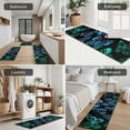 thumbnail image 5 of Blue Green Butterfly Pattern Kitchen Rugs Sets Of 3,Kitchen Runner Rugs Non Skid Washable,Decorative Kitchen Floor Mats for Kitchen,Sink,Laundry,17"x30"+ 17"x47" + 17"x59", 5 of 6