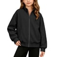 thumbnail image 2 of Busydd Boys and Girls Corduroy Jacket 4-15 Years Casual Solid Color Long Sleeve Fall Jacket Trendy Ribbed Zip Up Stand Collar Jacket Outerwear, 2 of 9