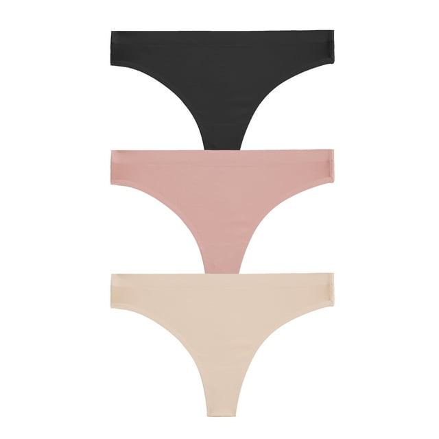 Seamless Underwear for Women Breathable Low Rise Thongs Invisible Hipster Panties No