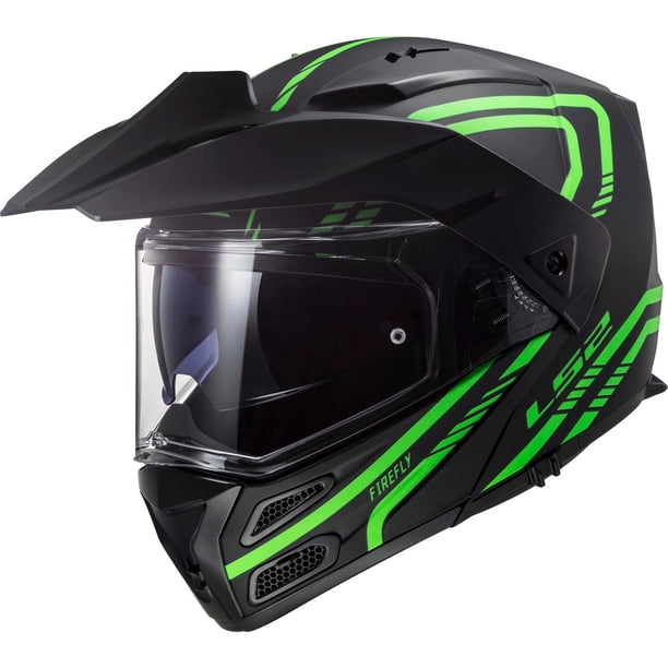 Casco Abatible Modular LS2 FF324 Metro Firefly Fosforescente Pinlock negro 0012-S