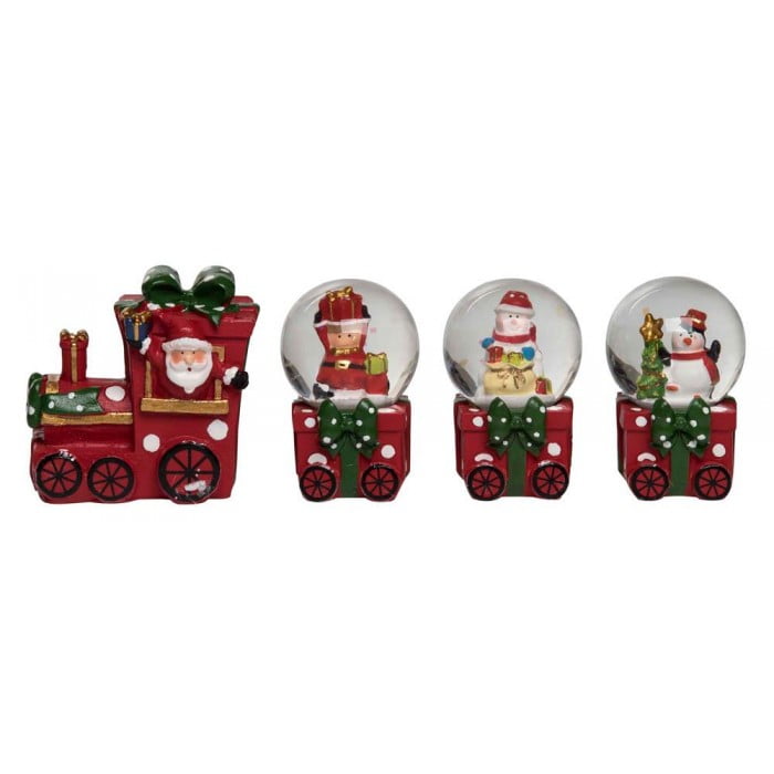 snow globe train set