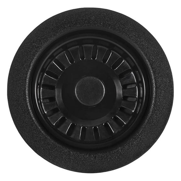 Kitchen Sink Strainer Drain - Matte Black, 3.5 Inch - RVA1038BL - Made in Italy