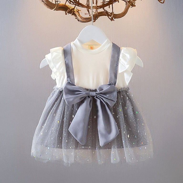 Fsqjgq Baby Girl Clothes Girls Dresses Size 14-18 Girls Dress Size 19 Grey  Summer College Style Fashion Small and Medium Sized Girls New Sleeveless  Suspender Puffy Mesh Princess Dress 100 - Walmart.com
