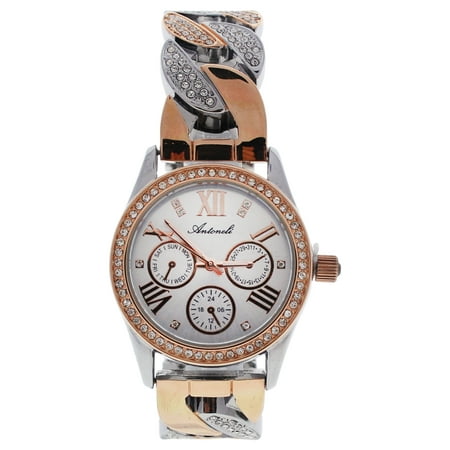 AL0292-04 Silver/Rose Gold Stainless Steel Bracelet Watch