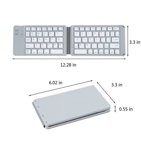 LNGOOR Summer Savings Clearance Foldable Bluetooth Keyboard Portable BT Wireless Keyboard For PC Tablet