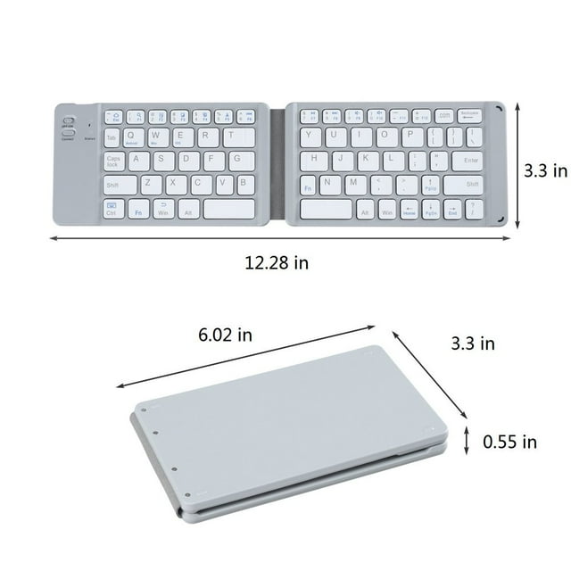 LNGOOR Summer Savings Clearance Foldable Bluetooth Keyboard Portable BT Wireless Keyboard For PC Tablet
