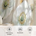 thumbnail image 6 of White Flowers Semi Sheer Curtains Drapes for Living Room,Bedroom,French Doors Window 84 Inches Long,Vintage Floral Butterfly Farmhouse Beige Rod Pocket Chiffon Curtain Drapery Voile Draperies Panel, 6 of 8