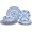 Blue, variant on 12-Piece Melamine Dinnerware Set with Blue Floral Embossed Design, & Lightweight for Indoor/Outdoor Use