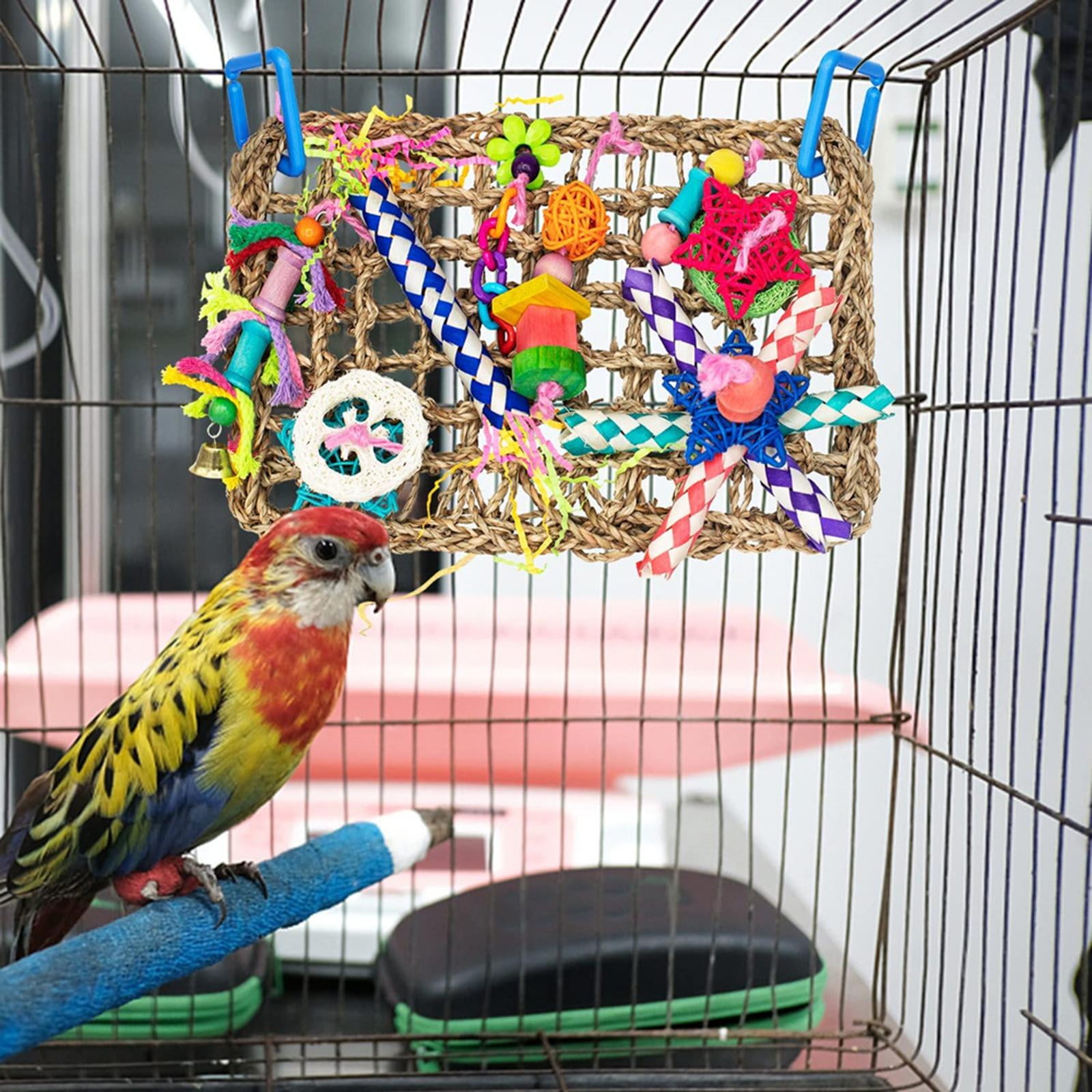 Bird Chewing Toy, Colorful Foraging Wall Toy for Birds, Suitable for Small Parakeets, Budgie, Macaws, Conures, Finches, Birds