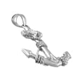 thumbnail image 4 of Rhodium Plated 925 Sterling Silver 3D Ship Anchor and Sailor Rope Pendant, 4 of 5