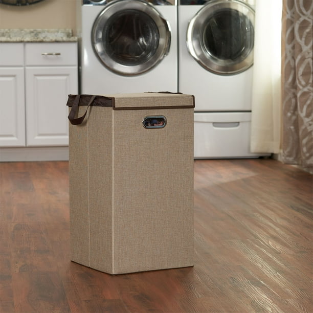 Household Essentials Collapsible Laundry Hamper, Sand