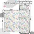 thumbnail image 5 of Football and Rugby White Pattern Teens Toddler Nap Mat with Pillow, Sleeping Mat Bag for Preschool Daycare 59"x22", 5 of 6
