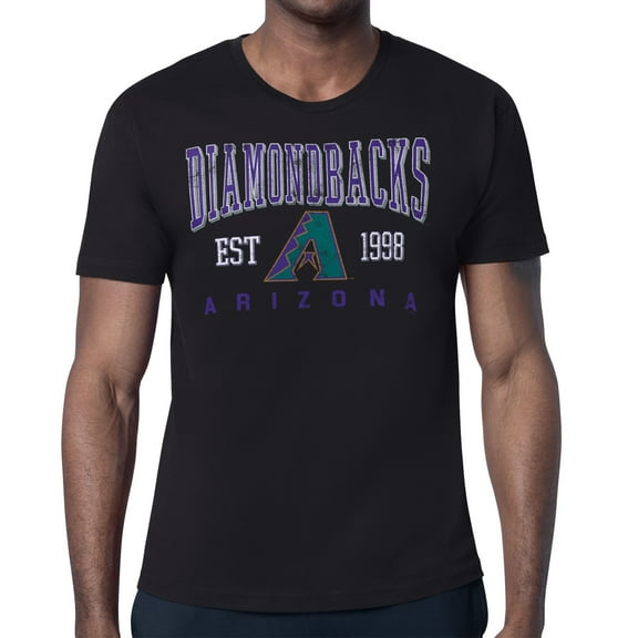Men's-Starter  Black Arizona Diamondbacks Distressed Logo T-Shirt