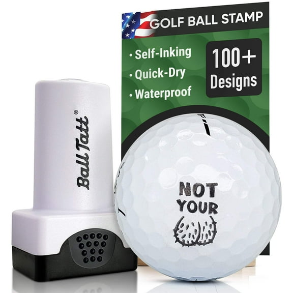 Ball Tatt - Not Your Ball That Golf Ball Stamper Self-Inking Waterproof Ball Marker Stamp