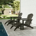 thumbnail image 2 of Westin Outdoor HDPE Plastic 4 PC Adirondack Fire Pit Chairs with Ottomans  - Black (Set of 4), 2 of 7