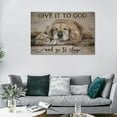 thumbnail image 3 of VELVET Farmhouse Wall Art Rustic Give It to God and Go to Sleepspirational Quotes Pictures Wall Decor Dog Painting Canvas Print Country Christian Bible Verse Artwork Living Room 18x12inch Framed, 3 of 5