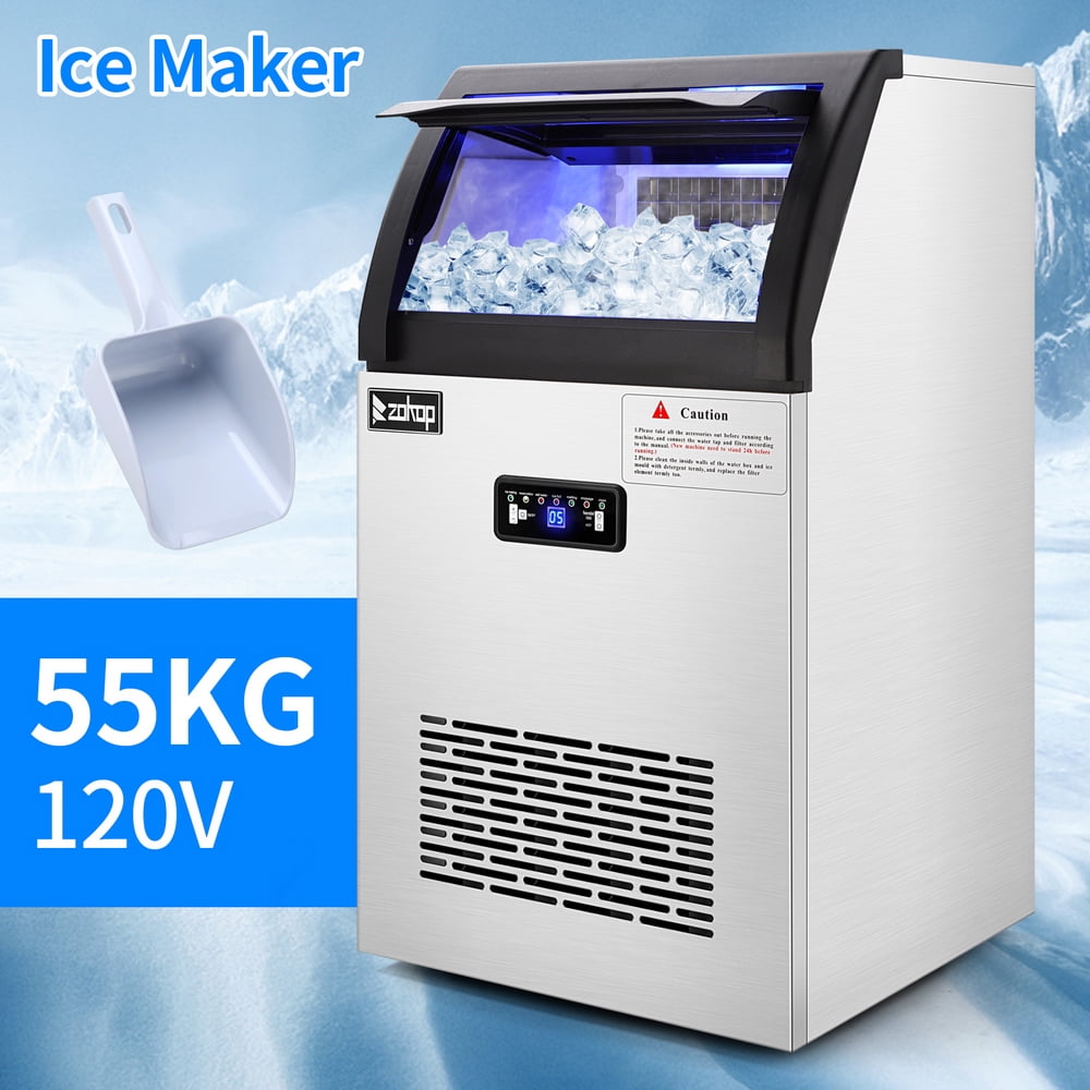 MDHAND Commercial Stainless Steel Freestanding Ice Maker Cube Machine