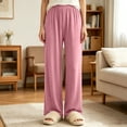 thumbnail image 5 of Lmnyox Wide Leg Pants for Toddler Kids Casual Loose Pull On Pants Plain Athletic Trousers with Pockets, 5 of 7