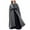 Grey, variant on Clearance! Mifelio Winter Coats for Women Hooded Long Women Cape Winter Vintage Overcoat Fashion Button Cloak Woolen Coat Womens Coats Black L