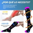 thumbnail image 2 of Calcetines de Compresión Mujer y Hombre,Medias de Compresión 15-20 mmH,Embarazos,Reduce la Fatiga Muscular, 2 of 3