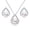 White, variant on White Pearl Necklace and Earrings Set | 925 Sterling Silver Jewelry Set with Pendant and earrings Valentine's Day Gift