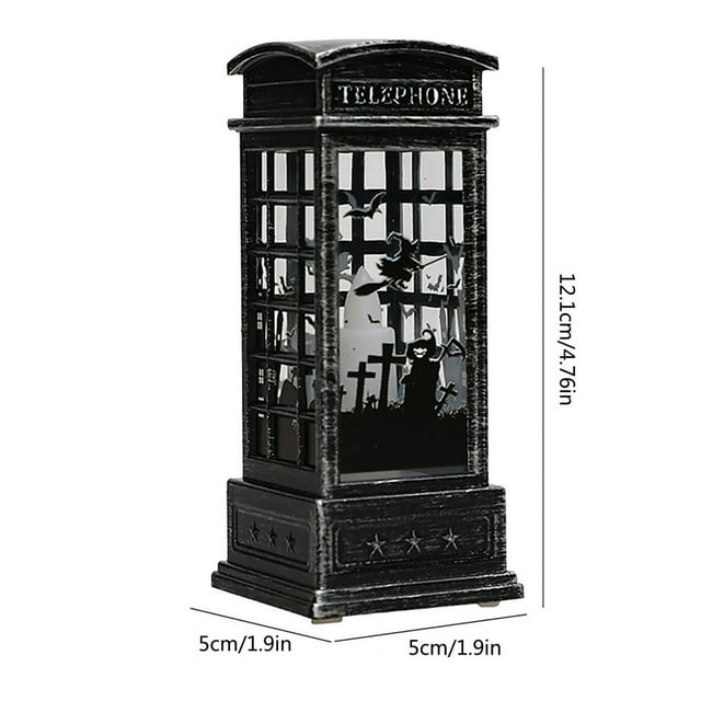 Halloween Decoration Phone Booth Wind Lamp LED Electronic Candle Pumpkin Lamp