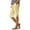 A#001#- Yellow, variant on EANJE Pedal Pushers for Women Linen Capri Pants Dressy Casual Elastic Waist Knee Length Drawstring Work Shorts Trendy Summer Linen Capri Pants with Pockets Black L