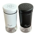thumbnail image 2 of Pepper Shaker Set | Stainless Steel Lid | Glass Base | 5 oz Capacity | 11 Hole Design | Clearly Marked for Salt & Pepper | Refillable Kitchen Table Cooking Tools | Housewarming Gift | 4.37" Height, 2 of 4