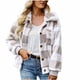 thumbnail image 2 of Pntutb, chaqueta a cuadros de felpa para mujer, cárdigan grueso, tops nuevos de invierno, liquidación Pntutb Pntutb-543, 2 of 9