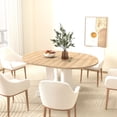 thumbnail image 4 of White Finish with Oak Veneers - Adjustable Table for More Seats - Kitchen and Dining Area - Durable and Stable, 4 of 6