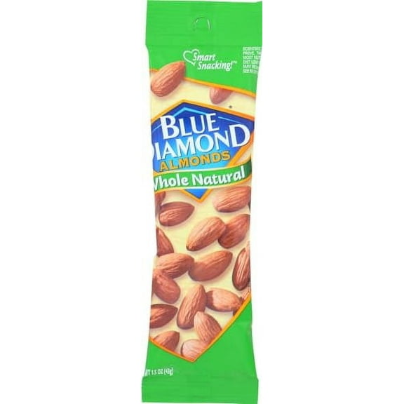 Blue Diamond Natural Whole Almonds 1.5 oz (Pack of 6)