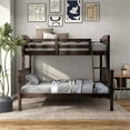 thumbnail image 2 of Bowery Hill Wood Twin over Full Bunk Bed with Ladder in Brown, 2 of 13
