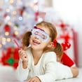 thumbnail image 4 of 2 Pcs Christmas Eye Mask, 4.33*7.67 Inch for Sleeping Funny Cartoon Animal Sleep Mask Cute Reindeer Rudolph Xmas Eye Mask Soft Plush Blindfold Eye Cover Eyeshade for Kids Girls Men Women Travel, 4 of 9