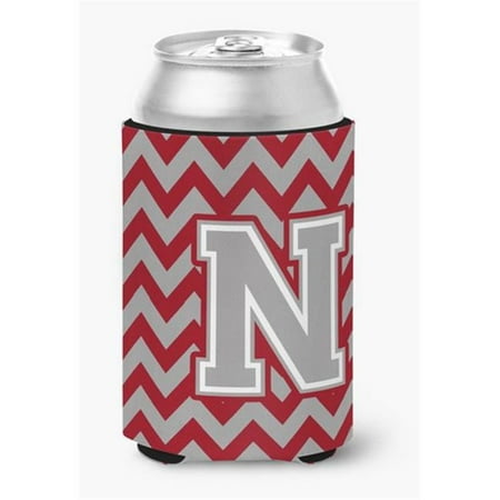 

Letter N Chevron Crimson & Grey Can or Bottle Hugger